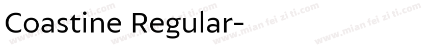 Coastine Regular字体转换